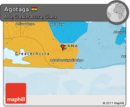 Political 3D Map of Agotaga