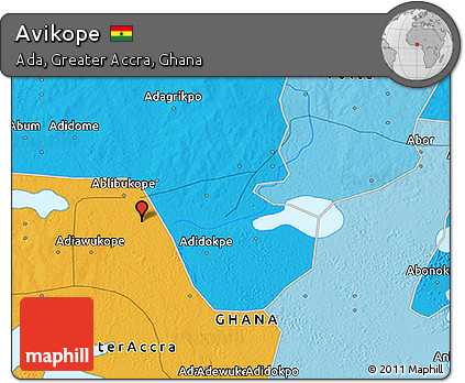 Political 3D Map of Avikope