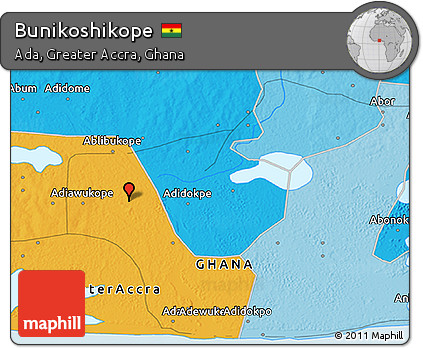 Political 3D Map of Bunikoshikope