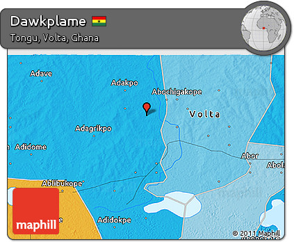 Political 3D Map of Dawkplame