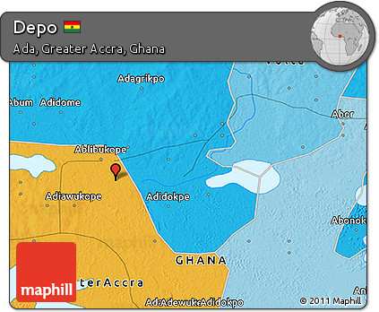 Political 3D Map of Depo
