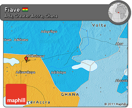Political 3D Map of Fiave