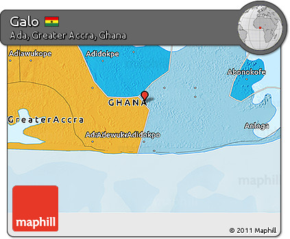 Political 3D Map of Galo