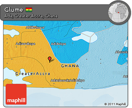Political 3D Map of Glume