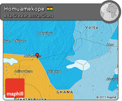 Political 3D Map of Homuamekope
