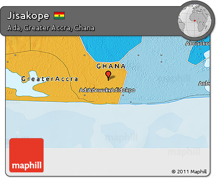 Political 3D Map of Jisakope