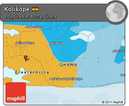 Political 3D Map of Kolikope