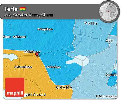 Political 3D Map of Tefle