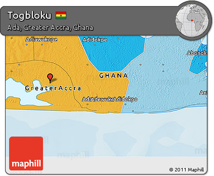 Political 3D Map of Togbloku