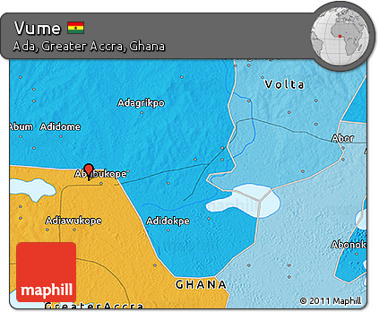 Political 3D Map of Vume