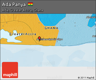 Political 3D Map of Ada Panya