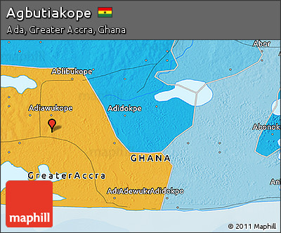 Political 3D Map of Agbutiakope