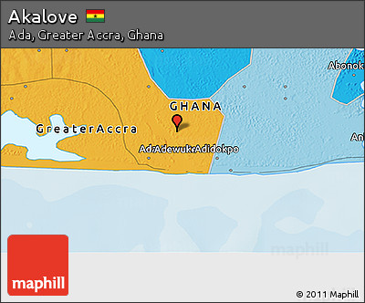 Political 3D Map of Akalove