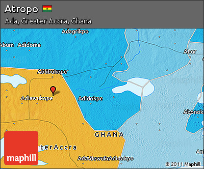 Political 3D Map of Atropo