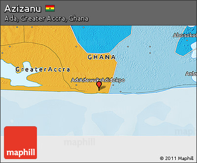 Political 3D Map of Azizanu