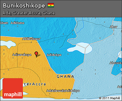 Political 3D Map of Bunikoshikope