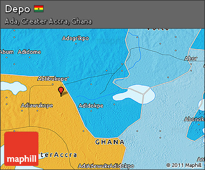 Political 3D Map of Depo