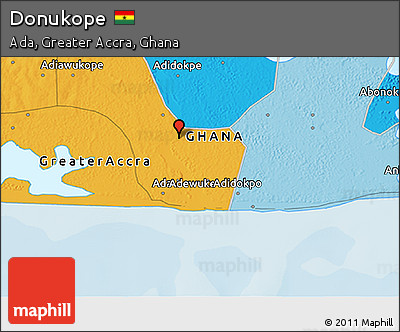 Political 3D Map of Donukope