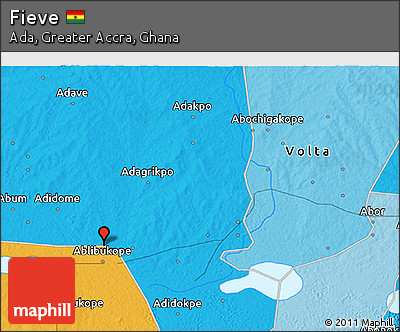 Political 3D Map of Fieve