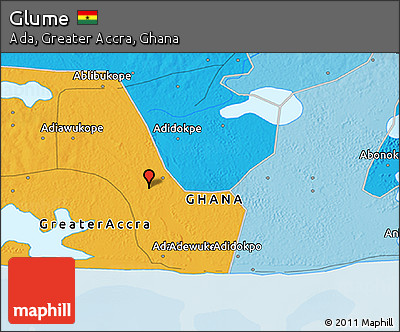 Political 3D Map of Glume