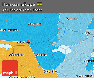 Political 3D Map of Homuamekope