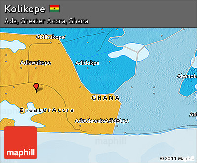 Political 3D Map of Kolikope