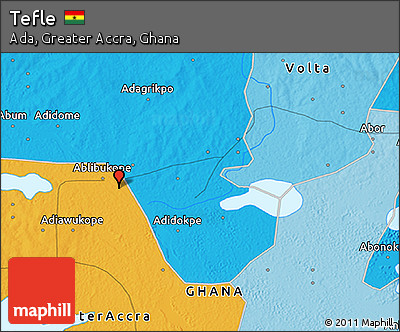Political 3D Map of Tefle
