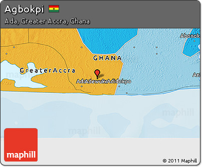 Political 3D Map of Agbokpi