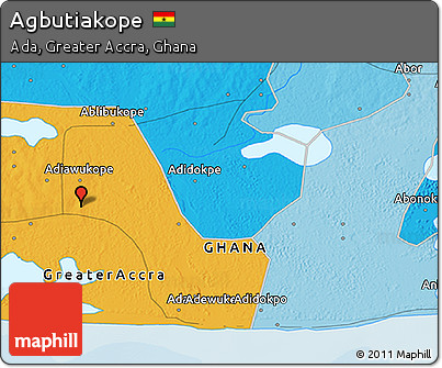 Political 3D Map of Agbutiakope