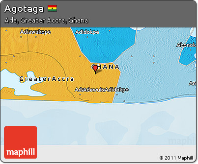 Political 3D Map of Agotaga