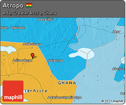 Political 3D Map of Atropo