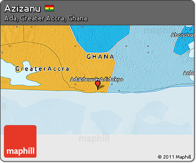 Political 3D Map of Azizanu