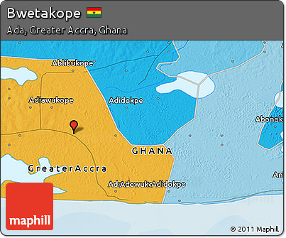 Political 3D Map of Bwetakope