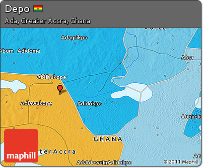 Political 3D Map of Depo