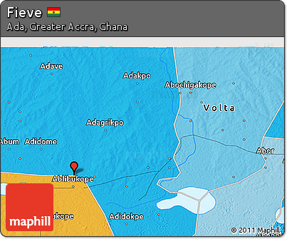 Political 3D Map of Fieve