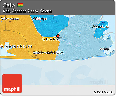 Political 3D Map of Galo