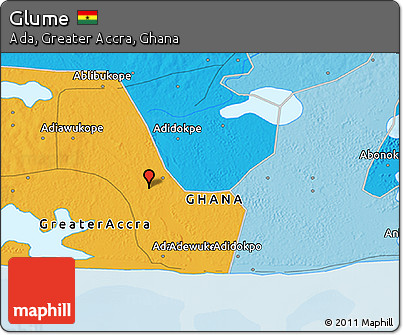 Political 3D Map of Glume