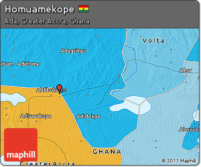 Political 3D Map of Homuamekope