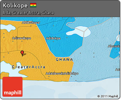 Political 3D Map of Kolikope