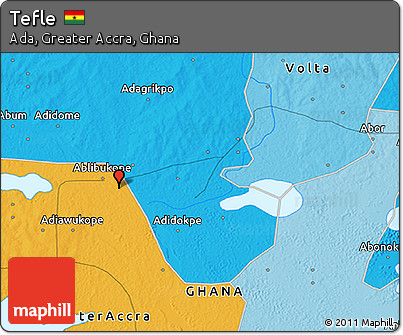 Political 3D Map of Tefle