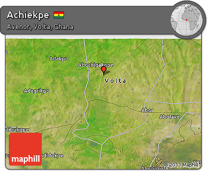 Satellite 3D Map of Achiekpe
