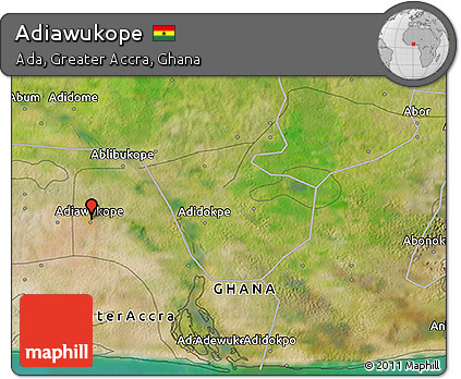 Satellite 3D Map of Adiawukope