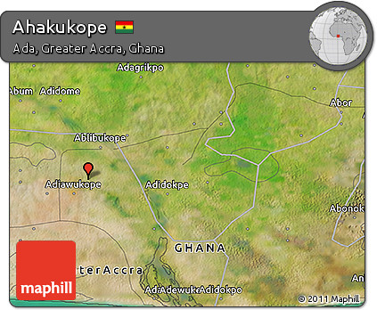 Satellite 3D Map of Ahakukope