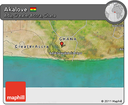 Satellite 3D Map of Akalove