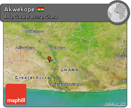 Satellite 3D Map of Akwekope