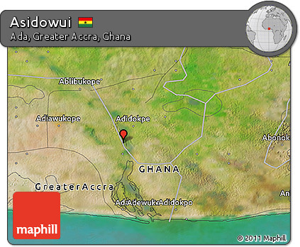 Satellite 3D Map of Asidowui