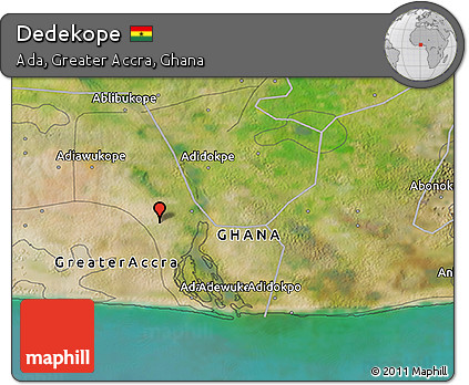 Satellite 3D Map of Dedekope