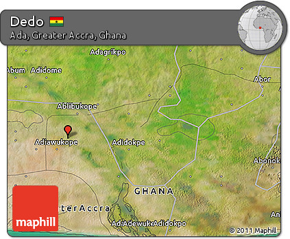 Satellite 3D Map of Dedo