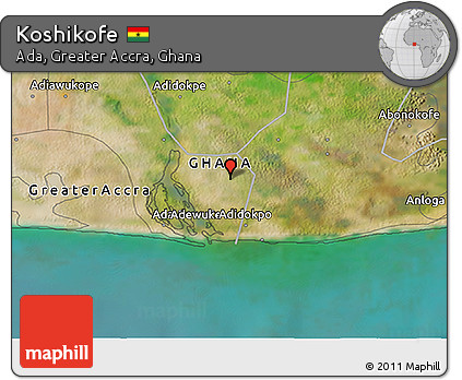 Satellite 3D Map of Koshikofe
