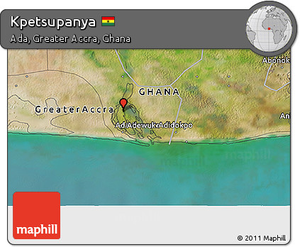 Satellite 3D Map of Kpetsupanya